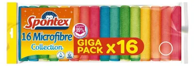 Immagine prodotto di Collezione di panni per la pulizia in microfibra Spontex 16 pezzi 1 pezzo