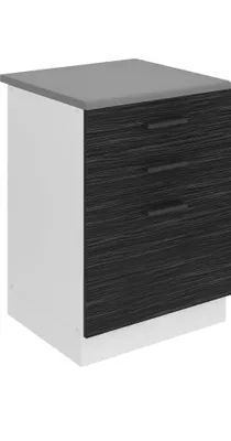 Produktbild von Belini Unterschrank Küche, Küchenunterschrank 60 cm Breite. SDSZ Küchenunterschrank mit Arbeitsplatte. Küchenschrank mit Schubladen, Königliches Ebenholz