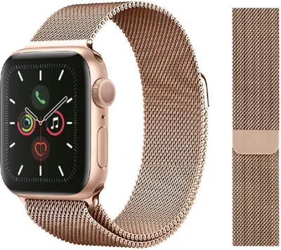 Produktbild von Original Apple Milanese Loop Armband 42/44/45mm MTU72ZM/A Gold