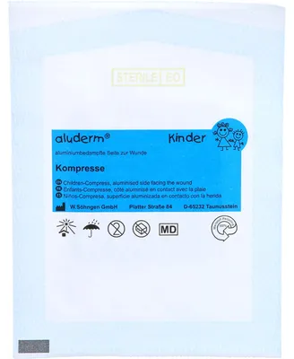 Produktbild von Aluderm Kinder Kompressen 6x6cm, 1 St. Kompressen