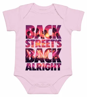 Produktbild von Backstreet's Back Alright 90er Musik Konzert Boyband Pop Festival Fan Baby Body, Pink, 0/3