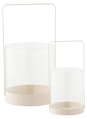 Productafbeelding van Storma kaarsenhouder set met 2 beige.