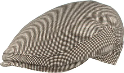 Flat Cap Strukturstoff reine Bio-Baumwolle von Hut Breiter  in schwarz