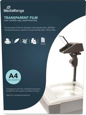 Immagine prodotto di MediaRange Over Head Projector Film A4 Dual Side Coated 100x