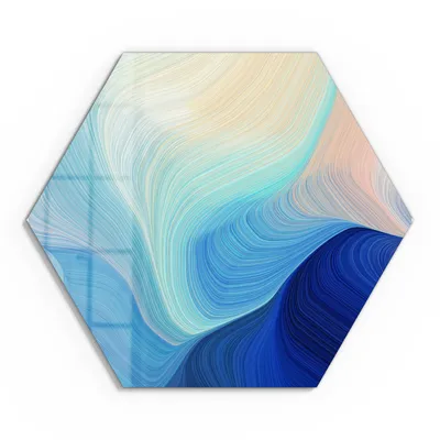 Produktbild von DEQORI Glasbild Echtglas 40x35 cm 'Polychromer Farbfluss' Wandbild Bild modern Deko