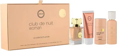 Produktbild von Armaf Club Denuit Woman Eau De Parfum 55un Spray Hair Mist 55ml Desodorante Stick 75ml Crema De Manos 50ml