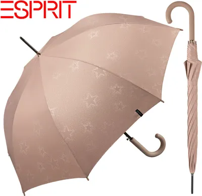 Produktbild von Esprit Regenschirm Stockschirm Schirm mit Automatik starburst metallic taupe gray Sterne