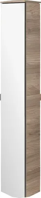 Produktbild von FACKELMANN Hochschrank LUXOR mit Spiegel / Badschrank mit Soft-Close / Maße (B x H x T): ca. 20,5 x 139,5 x 26,5 cm / Schrank fürs Bad mit 1 Spiegeltür / Türanschlag rechts / Korpus: Braun hell