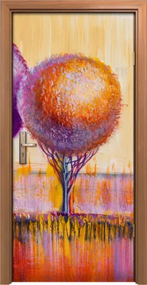 Produktbild von Türposter 90x200 cm Türaufkleber Türtapete Türfolie Klebefolie Bäume künstlerisch Natur Landschaft