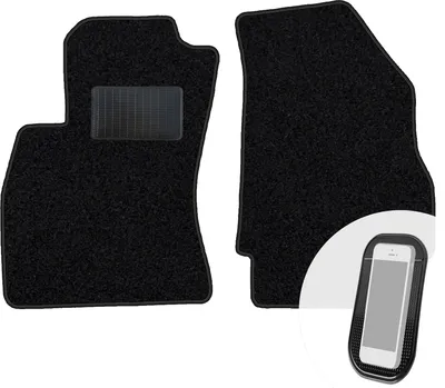 Produktbild von moto-MOLTICO Vorne Fußmatten Auto Velours Autoteppiche Schwarz Automatten Set 2-teilig passend für Opel Combo III 2011-2018