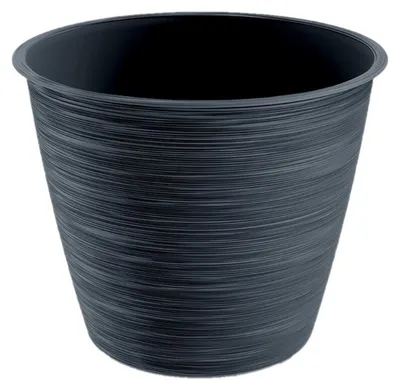 Produktbild von Pflanztopf/Blumentopf Paintstripe - Kunststoff - anthrazitgrau - 20 x 24 cm - stilvoll - innen/ausen