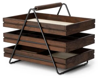 Productafbeelding van Terras voor sieraden, zwart/notenhout