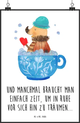 Produktbild von Mr. & Mrs. Panda Bild Nachtfalter Schaumbad DIN A0 - Weiß - Geschenk, Baden, WC, Bad, wanddeko, Tasse, Wandbild, Kunstdruck, Lustige Sprüche, drucke, Plakat, Badezimmer