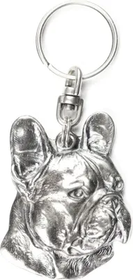 Produktbild von Französische Bulldogge I - Versilberte Hund Anhänger, Handtasche Dekoration, Rucksack-Anhänger von Art-Dog Marke