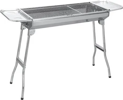 Produktbild von Famanu Grillstation Edelstahl - Klappbare Holzkohlebarbecue mit Tragetasche - 74 x 33,5 x 71,5 cm