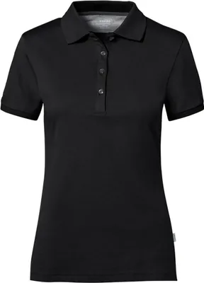 Produktbild von HAKRO Poloshirt Baumwolle-Tec Damen #214 Gr. M schwarz
