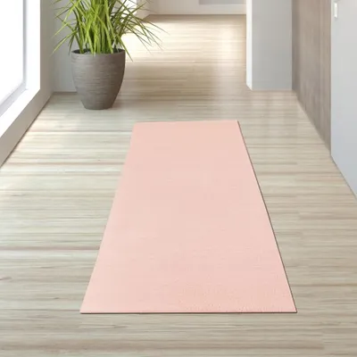 Produktbild von Weicher rosa Teppich pflegeleicht und waschbar ideal für Zuhause Größe - 60 x 110 cm