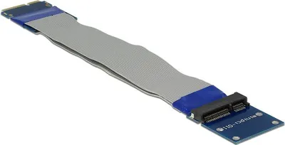 Produktbild von DeLOCK 65837, Mini PCI Express, mSATA, Schwarz, Grau, 0,13 m, Box