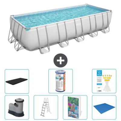 Zdjęcie produktu dla Bestway Power Steel, prostokątny basen - 640x274x132 cm - 6-częściowy, model S594