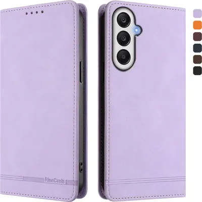 Produktbild von Hülle für Samsung Galaxy A05S, Retro Kunstleder Ständer Klapphülle mit Kartenfächer und Magnetische Violett
