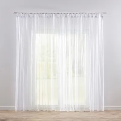 Produktbild von Dekoria Gardine mit Schlaufen, weiß, 300 x 245 cm