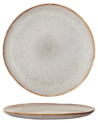 Zdjęcie produktu dla Bloomingville Sandrine, Talerz obiadowy, Okrągły, Kamionka, Szary, 22 cm