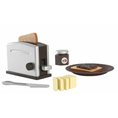 Produktbild von KidKraft 63373 Toasterset Espresso / Küchenspielzeuge ; Maße (LxBxH): 16  cm x 7 cm x 18