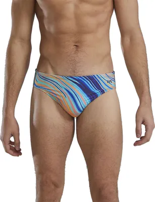 Produktbild von Tyr Durafast Elite Riptidal Badeslip Blau 38 Mann Blau 38