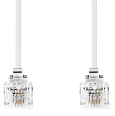 Image de Nedis TCGL90200WT50 câble téléphonique 5 m Blanc