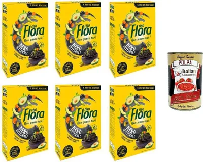 Produktbild von Riso Flora Nero Integrale Für kreative und leckere Rezepte 6x500gr + Italian Gourmet polpa 400g