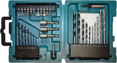 Obrázok produktu pre Makita D-36980, Nerezová oceľ, 34 nástroje/nástrojov