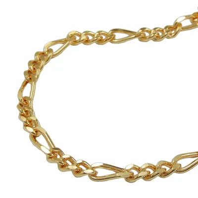 Produktbild von Kette 3mm Figaro-Panzer vergoldet AMD 70 cm gold 3mm