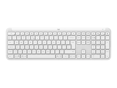 Produktbild von Logitech Signature Slim K950 - Tastatur - 100% Vollformat - kabellos - Bluetooth 5,1 LE - QWERTY - US International - Off-White (920-012466)