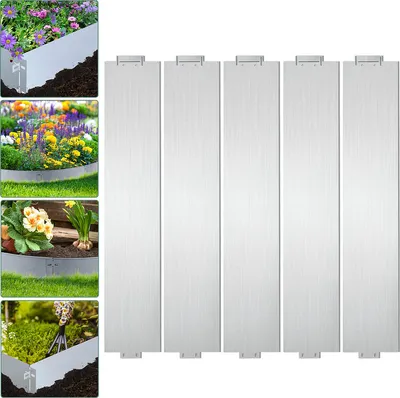 Produktbild von Rasenkante Einfache Montage Profilkante Rasenborde Gartenpalisade Beetrand 100x18cm 25m