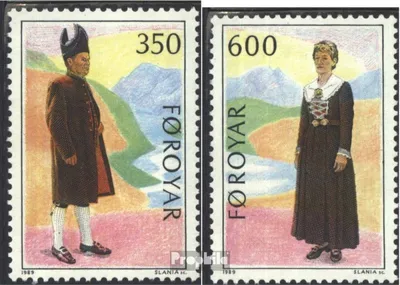 Produktbild von Briefmarken Dänemark - Färöer 1989 Mi 182-183 (kompl.Ausg.) postfrisch NORDEN 89