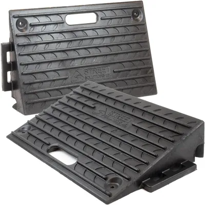 Immagine prodotto di Rampa carrabile rampe per auto soglia - 10 cm - Gomma - Set da 2 - Nero