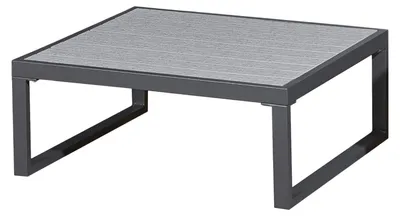 Produktbild von Gartentisch Mostrare Loungetisch Aluminium Polywood Beistelltisch wetterfest 75x70x30cm