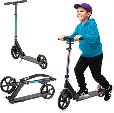 Produktbild von Xride® City Roller Scooter für Kinder und Erwachsene, Cityroller, Kick Scooter - ABEC 7 Kugellagernn - Fußbremsen- Klappbar Roller