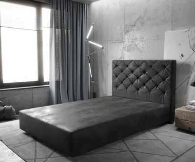 Produktbild von DELIFE Boxspringgestell Dream-Great Mikrofaser Anthrazit Vintage 120x200 cm