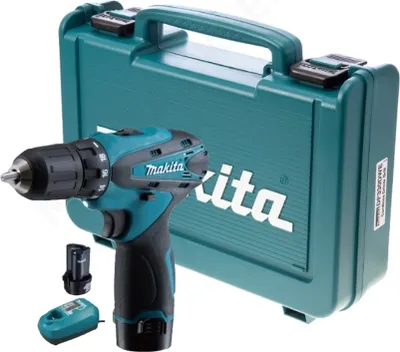 Produktbild von Akumulátorový vrtací šroubovák Makita DF 330 DWE 10,8 V s baterií 2 x 1,3 Ah + nabíječka v krabici s nářadím