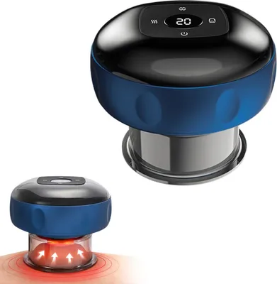 Produktbild von Elektrisches Schröpfgerät Schröpftherapie Guasha Schröpfmassage Vibration Wiederaufladbar Schröpfgerät Massagegerät,Blau