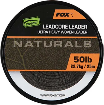 Image de Fox Fishing Edges Naturals Leadcore Leader 25 m 50 lbs-22,7 kg Šňůra