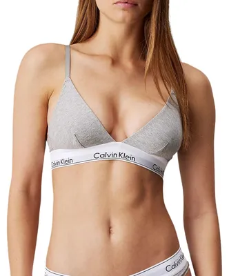 Produktbild von Calvin Klein dames Modern Baumwolle triangel bra, triangel BH, grijs