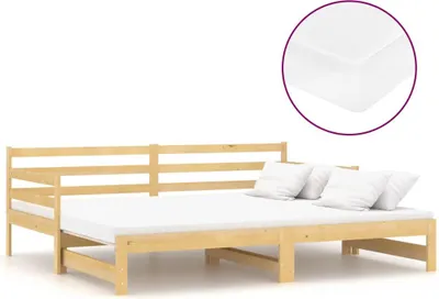 Obrázok produktu pre vidaXL Rozkladacia posteľ 2x(90x200) cm Masívne borovicové drevo