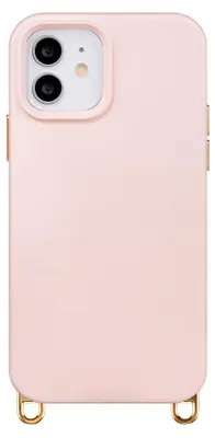 Immagine prodotto di Custodia posteriore MagSafe per iPhone 12 / 12 Pro, marca Selencia Rivièra, con ganci removibili - colore rosa sorbetto