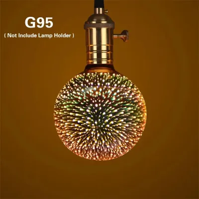 Produktbild von 3D-LED-Nachtlichtlampe E27 mit Sternen-Feuerwerk-Effekt, dekorative Glaslampe für Wohnräume und Festdekoration