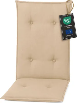 Obrázek produktu pro Pillows24 Polštář pro venkovní židle -120x50x8 cm / Cappuccino / Prošívané - Polštář, sedák na židli, sedák na zahradní nábytek, zahradní židle
