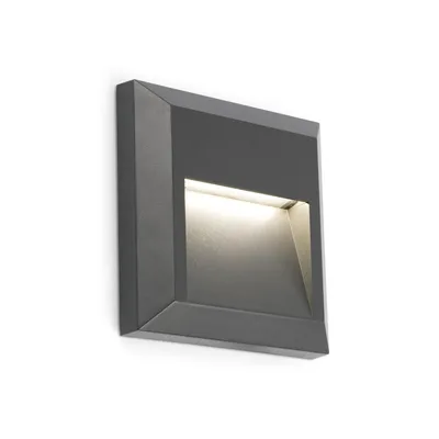 Produktbild von Faro 70655, Wandbeleuchtung für den Außenbereich, Dunkles Grau, Acrylnitril-Butadien-Styrol (ABS), IP65, II, 1 W