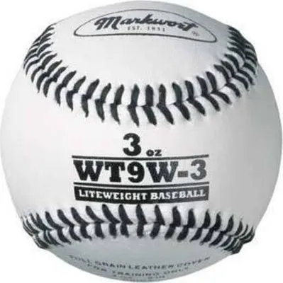 Produktbild von Markwort Weighted White Leather Baseball for Building Throwing Arm Strenght (WT9W) Weight 5 oz Baseball/Softball Artikel