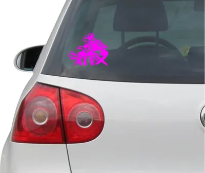 Produktbild von Aufkleber / Autoaufkleber - JDM - Die cut - ATVX ATV Quad Motocross Decal Laptop Fenster Sticker - pink - 109mmx88mm